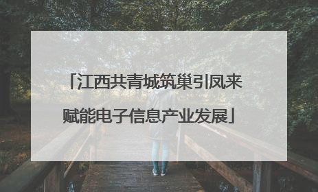 江西共青城筑巢引凤来 赋能电子信息产业发展