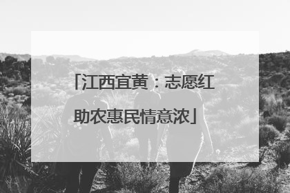 江西宜黄：志愿红助农惠民情意浓