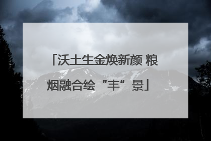 沃土生金焕新颜 粮烟融合绘“丰”景