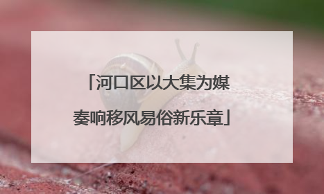 河口区以大集为媒 奏响移风易俗新乐章