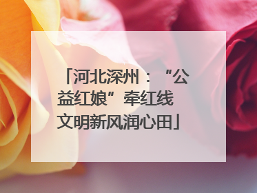 河北深州：“公益红娘”牵红线 文明新风润心田