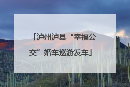 泸州泸县“幸福公交”婚车巡游发车