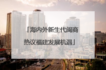 海内外新生代闽商热议福建发展机遇