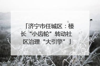 济宁市任城区：楼长“小齿轮”转动社区治理“大引擎”