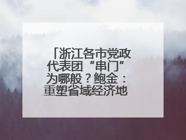 浙江各市党政代表团“串门”为哪般？鲍金：重塑省域经济地理的破题之道