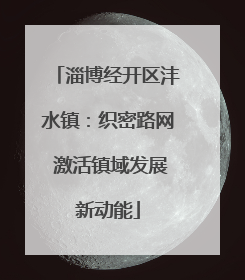 淄博经开区沣水镇：织密路网 激活镇域发展新动能