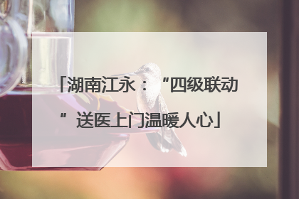 湖南江永：“四级联动”送医上门温暖人心