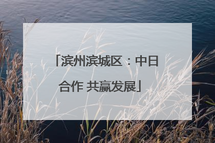 滨州滨城区：中日合作 共赢发展