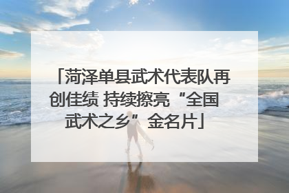 菏泽单县武术代表队再创佳绩 持续擦亮“全国武术之乡”金名片