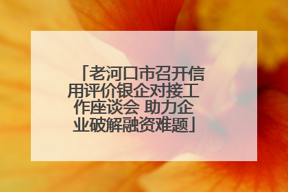 老河口市召开信用评价银企对接工作座谈会 助力企业破解融资难题