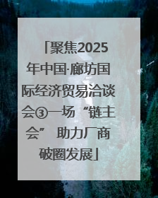 聚焦2025年中国·廊坊国际经济贸易洽谈会③一场“链主会” 助力厂商破圈发展
