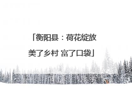 衡阳县：荷花绽放 美了乡村 富了口袋