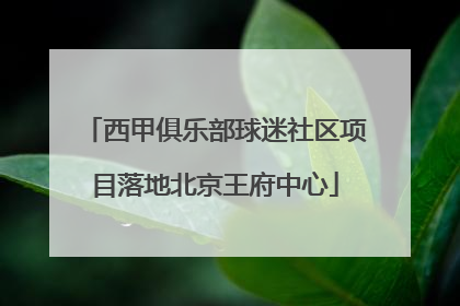 西甲俱乐部球迷社区项目落地北京王府中心