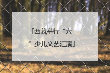 西藏举行“六一”少儿文艺汇演