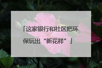 这家银行和社区把环保玩出“新花样”