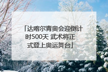 达喀尔青奥会迎倒计时500天 武术将正式登上奥运舞台