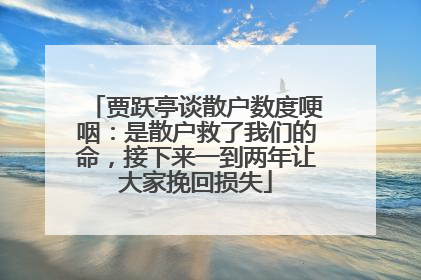 贾跃亭谈散户数度哽咽：是散户救了我们的命，接下来一到两年让大家挽回损失