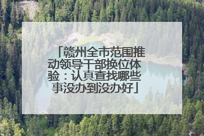 赣州全市范围推动领导干部换位体验：认真查找哪些事没办到没办好