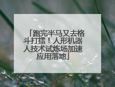 跑完半马又去格斗打擂！人形机器人技术试炼场加速应用落地