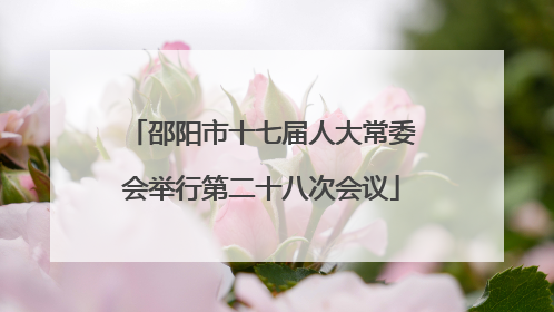 邵阳市十七届人大常委会举行第二十八次会议