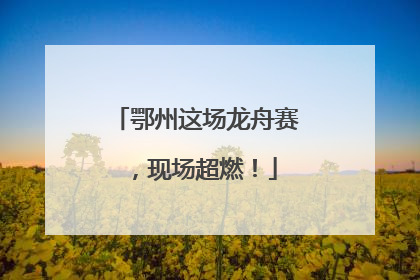 鄂州这场龙舟赛，现场超燃！