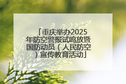 重庆举办2025年防空警报试鸣放暨国防动员（人民防空）宣传教育活动