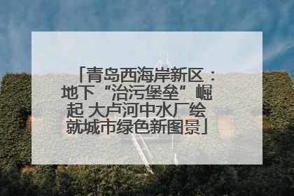 青岛西海岸新区：地下“治污堡垒”崛起 大卢河中水厂绘就城市绿色新图景