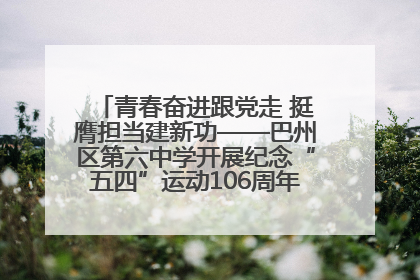 青春奋进跟党走 挺膺担当建新功——巴州区第六中学开展纪念“五四”运动106周年主题团日活动暨新团员入团仪式