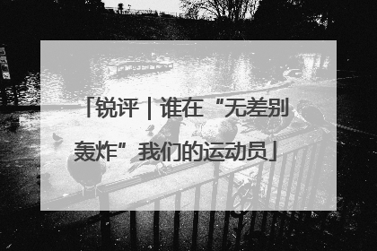 锐评｜谁在“无差别轰炸”我们的运动员