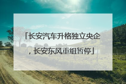 长安汽车升格独立央企，长安东风重组暂停
