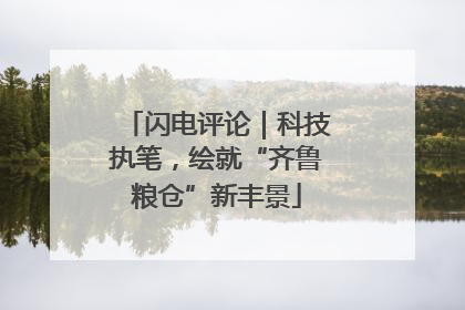 闪电评论｜科技执笔，绘就“齐鲁粮仓”新丰景