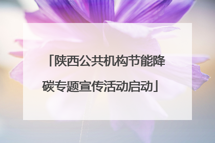 陕西公共机构节能降碳专题宣传活动启动
