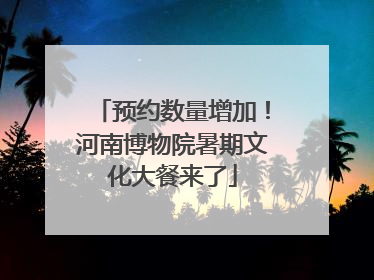 预约数量增加！河南博物院暑期文化大餐来了
