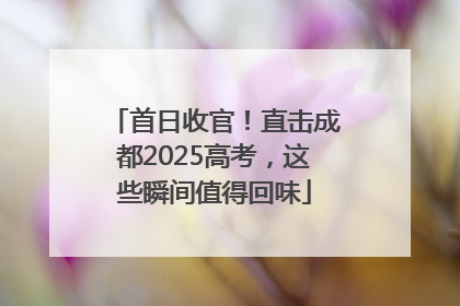 首日收官！直击成都2025高考，这些瞬间值得回味