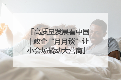 高质量发展看中国｜政企“月月谈”让小会场撬动大营商