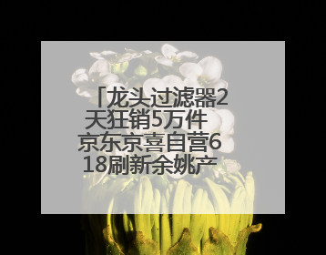 龙头过滤器2天狂销5万件 京东京喜自营618刷新余姚产业带出货纪录