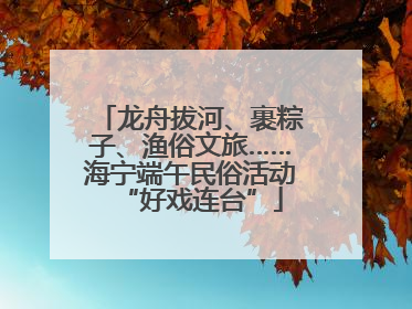 龙舟拔河、裹粽子、渔俗文旅……海宁端午民俗活动“好戏连台”