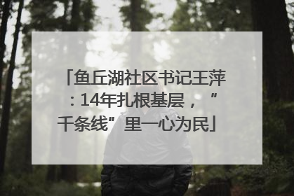 鱼丘湖社区书记王萍：14年扎根基层，“千条线”里一心为民