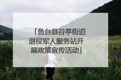 鱼台县谷亭街道退役军人服务站开展政策宣传活动