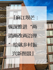 麻江坝芒：纵深推进“两清两改两治理”绘就乡村振兴新图景