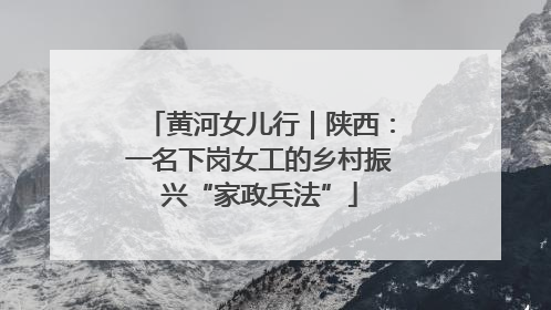 黄河女儿行｜陕西：一名下岗女工的乡村振兴“家政兵法”