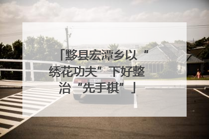 黟县宏潭乡以“绣花功夫”下好整治“先手棋”