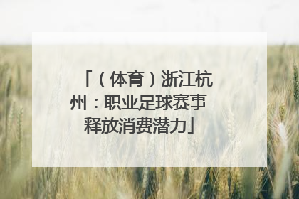 （体育）浙江杭州：职业足球赛事释放消费潜力