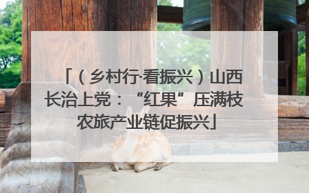 （乡村行·看振兴）山西长治上党：“红果”压满枝 农旅产业链促振兴
