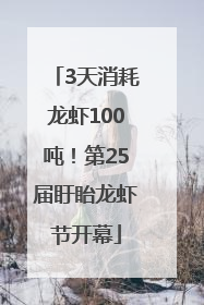 3天消耗龙虾100吨！第25届盱眙龙虾节开幕