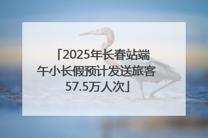 2025年长春站端午小长假预计发送旅客57.5万人次