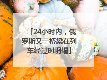 24小时内，俄罗斯又一桥梁在列车经过时坍塌