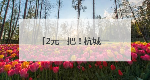 2元一把！杭城一地猛割：太火爆！有小区抢订上万份