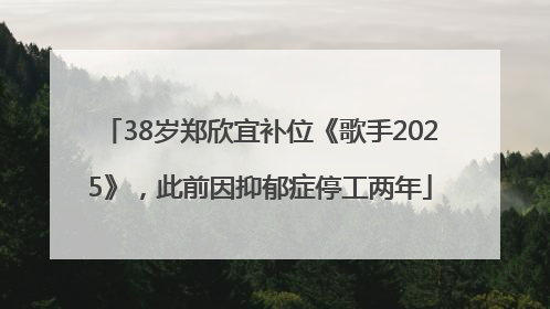 38岁郑欣宜补位《歌手2025》，此前因抑郁症停工两年