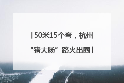 50米15个弯，杭州“猪大肠”路火出圈